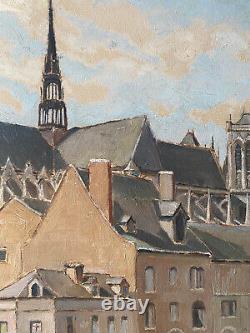 Hsp Painting Amiens Cathedral From The Cange Bridge (sum)