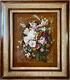 Hsp Painting Still Life With Flowers Of The Fields Trompe L'oeil With Frame