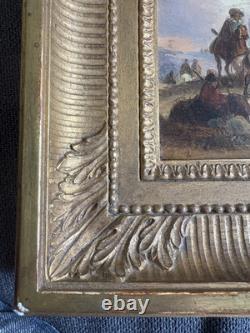 Hst Scene of Horsemen Blacksmith Taste of the 17th Century