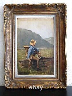 IMPRESSIONIST PAINTING 19th/20th CENTURY - PORTRAIT OF A WINEMAKER (PROVENCAL) & HARVESTS