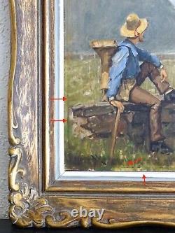 IMPRESSIONIST PAINTING 19th/20th CENTURY - PORTRAIT OF A WINEMAKER (PROVENCAL) & HARVESTS