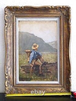 IMPRESSIONIST PAINTING 19th/20th CENTURY - PORTRAIT OF A WINEMAKER (PROVENCAL) & HARVESTS