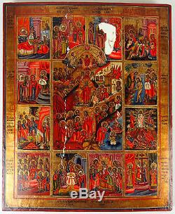 Icon. Oil Painting And Gold On Wood. Russia. Xviii-xix