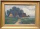 Impressionism - Farmhouses On The Baltic Oil On Wood - Around 1900