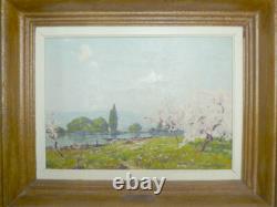 Impressionist Painting Normandy Landscape Seine HSP signed LAUNAY (1890 / 1956)