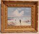 Impressionist Oil Painting On Wood Table Of Planguenoual, Brittany, Signed By Patrick Bertin