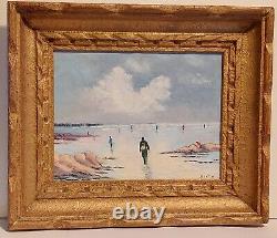 Impressionist oil painting on wood table of Planguenoual, Brittany, signed by Patrick Bertin
