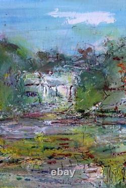 Impressionist painting by Jean-Paul Ulysse, Prix de Rome, Pontoisian shoreline