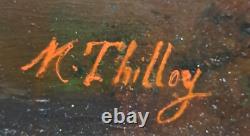 Impressionist painting, oil on wood 19th century. Authentic marine signed + 4 CDs