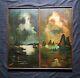 Impressionist Painting, Oil On Wood 19th Century Marine Signed + 4 New Cds