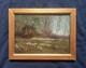Impressionist Painting, Oil On Wood, Pastoral Scene Barbizon School