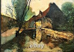 Impressionist painting, oil on wood signed Northern School + 4 new CDs