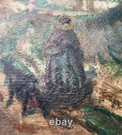 Isidore-Marie Peyret (1880-1962) Oil on wood Signed Village 1933