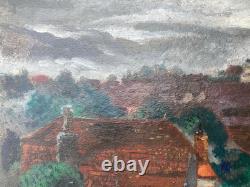 Isidore-Marie Peyret (1880-1962) Oil on wood Signed Village 1933
