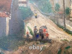 Isidore-Marie Peyret (1880-1962) Oil on wood Signed Village 1933