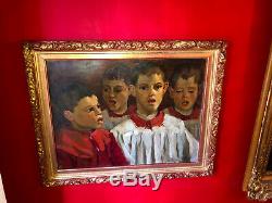 Italian School Of The Nineteenth Century Children Choir Giltwood Frame