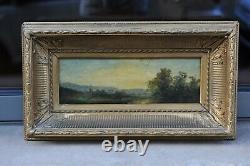 Italy Landscape Oil On Panel Signed Molin