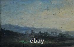 Italy Landscape Oil On Panel Signed Molin