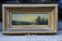 Italy Landscape Oil On Panel Signed Molin