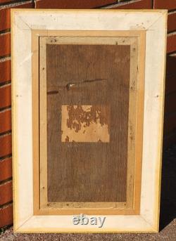 JABIOT. 1875. Animated Landscape Under Wood Oil Painting on Wood Panel
