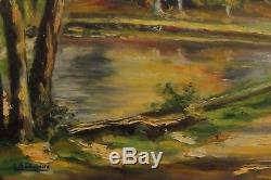 Jacques Bétourné (1922-1984) Very Rare Impressionist Painting Oil Barbizon