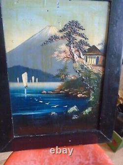 Japan Edo. 1830.2 Oils/wood. Lacquer. Mount Fuji