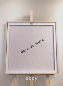 Japanese Cherry Blossoms Hand-Painted Oil on Canvas 60 x 60 cm Mounted on Stretcher