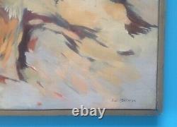 Jean Berthier (1923-2004) Oil Canvas 1963 Ecole De Paris 94cm Lyric Abstract