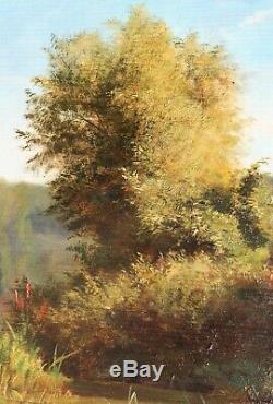 Jean Charles Mercier, Landscape, Painting, River, Barbizon, Impressionism
