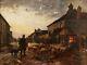 Jean Ferdinand Chaigneau Landscape Painting School Barbizon Shepherd Sheep Flock