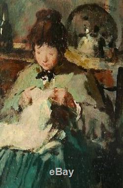Jean Geoffroy Geo Berthe Morisot Impressionist Oil Painting Portrait Woman