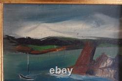 Jean Jacques Philippon (1920) oil painting with marine landscape decor signed and dated