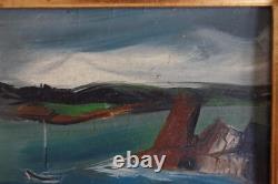 Jean Jacques Philippon (1920) oil painting with marine landscape decor signed and dated