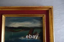 Jean Jacques Philippon (1920) oil painting with marine landscape decor signed and dated