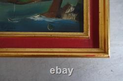 Jean Jacques Philippon (1920) oil painting with marine landscape decor signed and dated