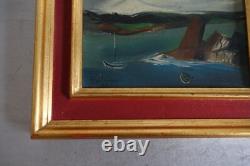 Jean Jacques Philippon (1920) oil painting with marine landscape decor signed and dated