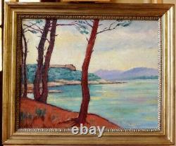 Jean Lubet, Saint-tropez, Var, Painting, Landscape, Sea, Beach, France, Symbolism