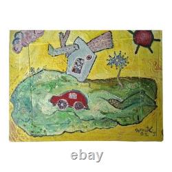 Jean Marc Gauthier Oil on canvas/wood, free figuration