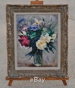 Jean Picart The Sweet (1902-1982) -original Oil On Wood Panel-framed-signed