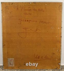 Jean-Pierre PESSOT (1965) oil on panel at the edge of the woods deer hunting