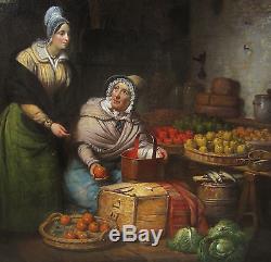 Jean-baptiste Van Eycken Painting Painting Merchandise Fruits Vegetables Belgian Painter