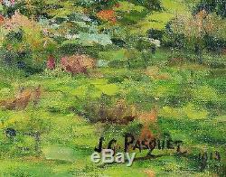 Jean-georges Pasquet, The Creuse At Anzème, Painting, Crozant, Painting, Landscape
