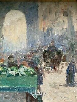 Jules Adler (1865-1952) Au Faubourg Saint Denis (impressionist Painting) 1895