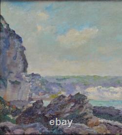Jules-Lucien Brault born in 1861. Cliffs at Yport
