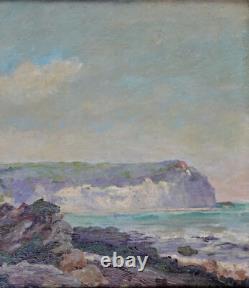 Jules-Lucien Brault born in 1861. Cliffs at Yport