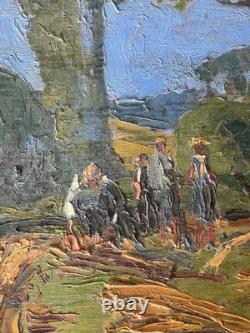 Jules Oscar Maes (1881-1967) Oil on wood Signed The Hay XX