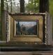 Jules Rozier (1821-1882) Animated Mountain Landscape Oil On Wood Framed