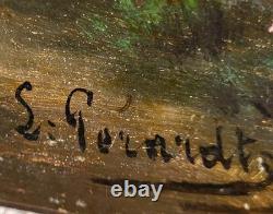 LAMBERT GERARDTS. Sheep in Pasture. 2 Oil Paintings on Wood Panel