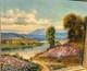 Louis Roger. Riverbank Landscape. Oil Painting On Wood Panel