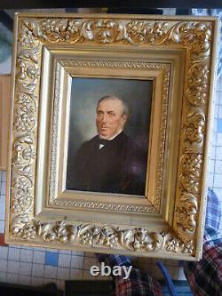 LOUIS VERNANCHET PORTRAIT of a notable oil on panel 19th century